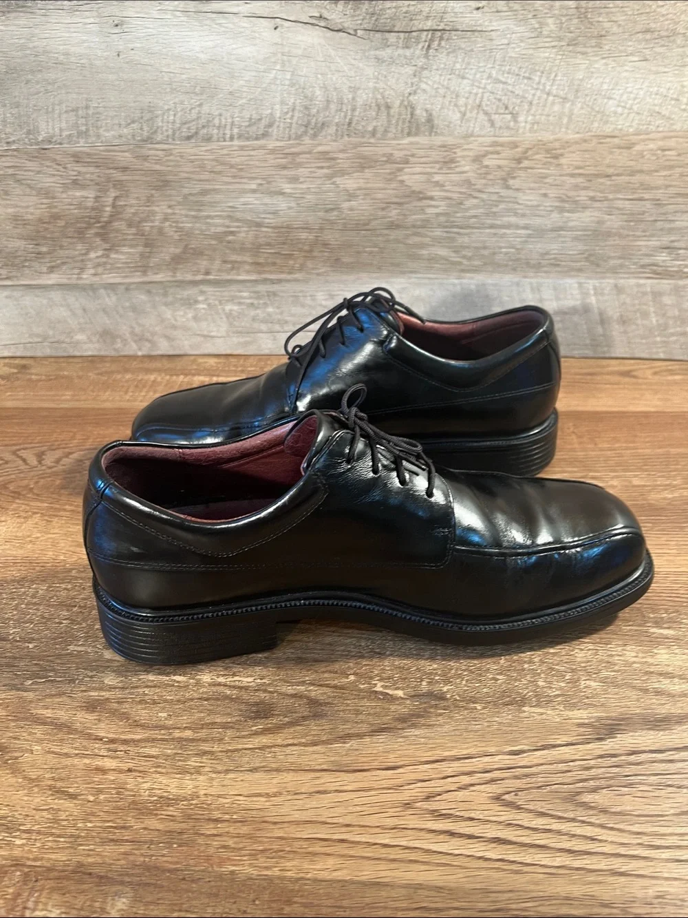 Rockport Waterproof Black Leather Lace-Up Oxford Dress Shoes Dynamic Suspension